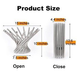 Fruit Bowl for Kitchen Counter, Folded Large Fruit Basket Stainless Steel Rotating Fruits Holder for Table Centerpiece Morden Decorative Fruit Bowls Fruit Stand Creative Home Decor Storage Organizer