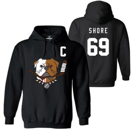 SHORESY Sudbury Bulldogs Jersey Hoody (US, Alpha, Medium, Regular, Regular, Black)