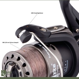 Zite Fishing Freerunner Reel Set of 3 Free Spool Reels Spool with Brown Monofilament Line 0.30 mm Ideal Fishing Reel for Carp Zander Eel Fishing