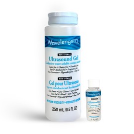 Wavelength CL Clear Multi-Purpose Ultrasound Gel Transmission Gel. Pack of 1. 250ml/Bottle. Hypoallergenic, Non-Greasy, Premium-Quality. Bonus 2oz Bottle Included. Made in Canada. (1).