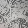 Tropical Palm Leaves Gray Silver Metallic Wallpaper Modern wallcoverings roll