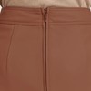 Jild Real Lambskin Leather Skirts for Women High Waist Classical