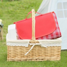 Oxford PVC check portable mat large size 3 types 4 person 10 person picnic mat picnic mat camping mat Camping Mat L/Blue Mint Check 2ea