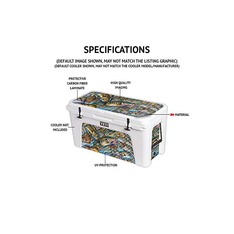 MightySkins Carbon Fiber Skin Compatible with Yeti Roadie 48 Wheeled