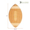Totally Bamboo Football Shaped Bamboo Wood Cutting Board and Charcuterie