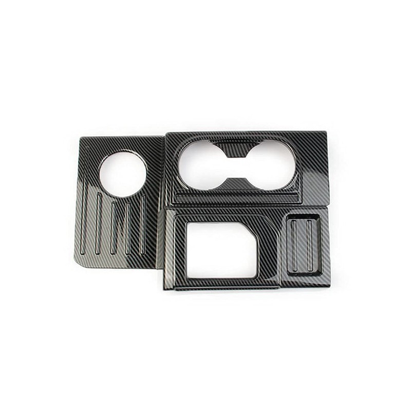 Carbon Fiber Center Console Gear Shift Box Water Cup Panel