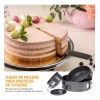 Moldes Pasteles Repostería Desmontables Para Tartas 3 Piezas