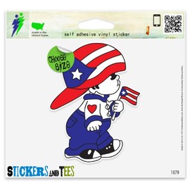Puerto Rico Kid Car Sticker Indoor Outdoor 3" x 5"