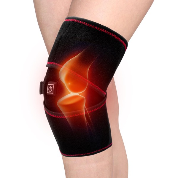Heated Knee Brace Wrap 3 Adjustable Temperature Thermal Therapy Heated