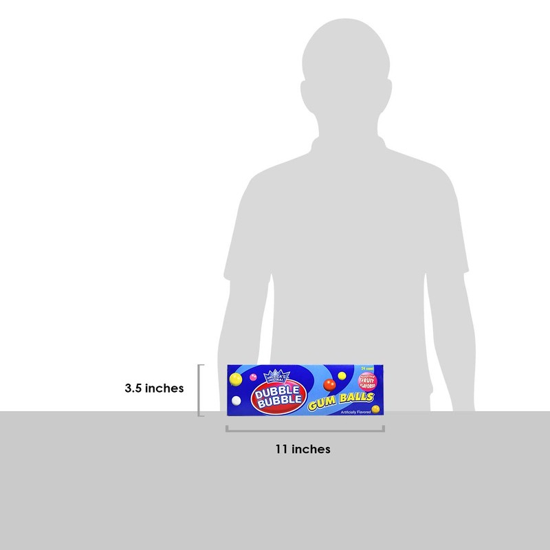 Dubble Bubble Gumballs, 24 pack of 12-Gumball Tubes in Assorted