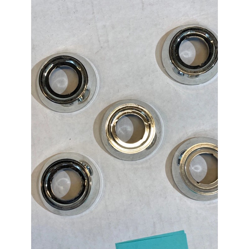 Fiat silver plastic window winder estucheon- (rosette) part # 4266546