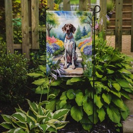 Caroline's Treasures DAC6633GF German Shorthaired Pointer Spring Path Garden Flag Mailbox Flag Decorative Yard Flag Banner Outside Patio Artwork Yard Flower Beds, Garden Size, Multicolor