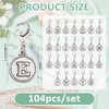 SUPERFINDINGS 104Pcs 26 Letter Clip On Charm Zipper Pulls Charms