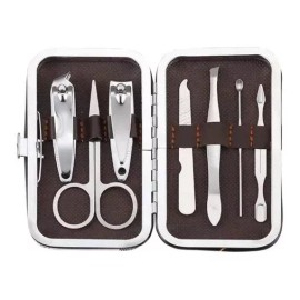 Gneric Kit Portátil Manicura Tijeras Corta Uñas Viaje 7pz
