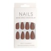 Press-On Nails Matte Brick Almond 24pcs