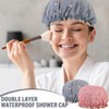 Shower Cap, Pack of 2 Satin Shower Caps, Waterproof Elastic