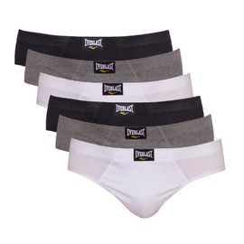 Everlast mens Sports - 6 Pack Briefs, Black Combo: Black/Grey/White, Large US