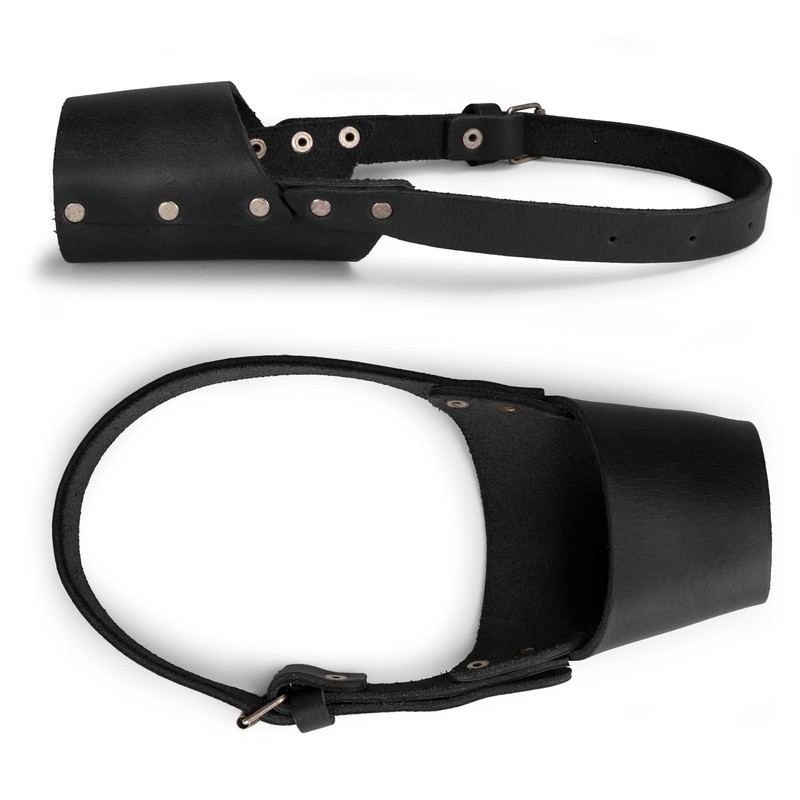 Taco Dog, Leather Dog Muzzle Guard Handmade from Full Grain