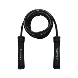 SwissSkip Heavy Jump Rope by Dayan Kolev; 1lbs Weighted Rope for Beginners and Professional Athletes; (Raven Black)