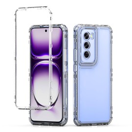 Compatible with Oppo Reno 12 Pro 5G Case,3 in 1 Anti-Fall and Shock-Absorbing Protective Cover Compatible with Oppo Reno12 Pro 5G CPH2629 Case Cover Clear