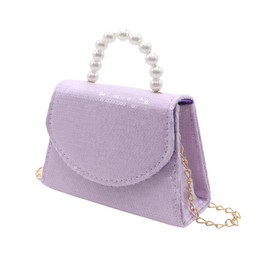 BOLLEY JOSS Kids Sequin Mini Purse Little Girls Shiny Handbag with Pearl Handle Gold Chain Cute Toddlers Crossbody Purses