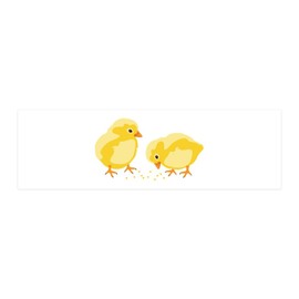 CafePress Baby Chicks Wall Decal 36x11 Wall Decal, Vinyl Peel, Reusable Cling
