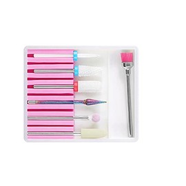 Electric Nail Drill Bits, Professional 3/32 Inch Shank Nail File Drill Electric Manicure Pedicure Nail Cutter for Acrylic Gel Nails 7 Pieces