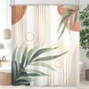 YCSBOHOSCS Boho Sage Green Shower Curtain 70.8x70.8 with 12 Hooks