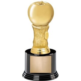 Crown Awards 7" Apple Trophy On Round Base