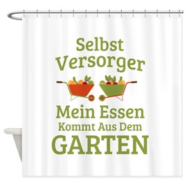 CafePress Garden Gardener Wheelbarrow Gardeni Decorative Fabric Shower Curtain