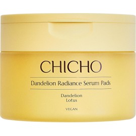 CHICHO Dandelion Radiance Serum Pads 90 Sheets | Low pH Daily Serum Pads for All Skin Types | Sensitive Skin | Vegan Certified | Dandelion Lotus
