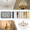 PATIKIL 3.94 Tall Candle Covers Sleeves, 12 Pcs Metal E14