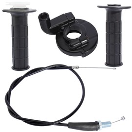 LIYYDS Throttle Cable Twist Handle Grip Handlebar Compatible with Suzuki AC50 DR100 DR125 DRZ125 F50 GN125 GN250 GT125 GT185 GZ250 JR50 JR80 RG125 RM125 65 RM80 RM85 RV125 SP125 T250 T350 TS100 TS125