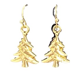 Etched Gold christmas Dangle Earrings Holidays Christmas Festive Jewelry Earrings for Women #3298FE171