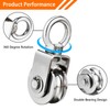 SHINICO Cable Pulley Wheel Heavy Duty, Swivel Single Pulley Block,