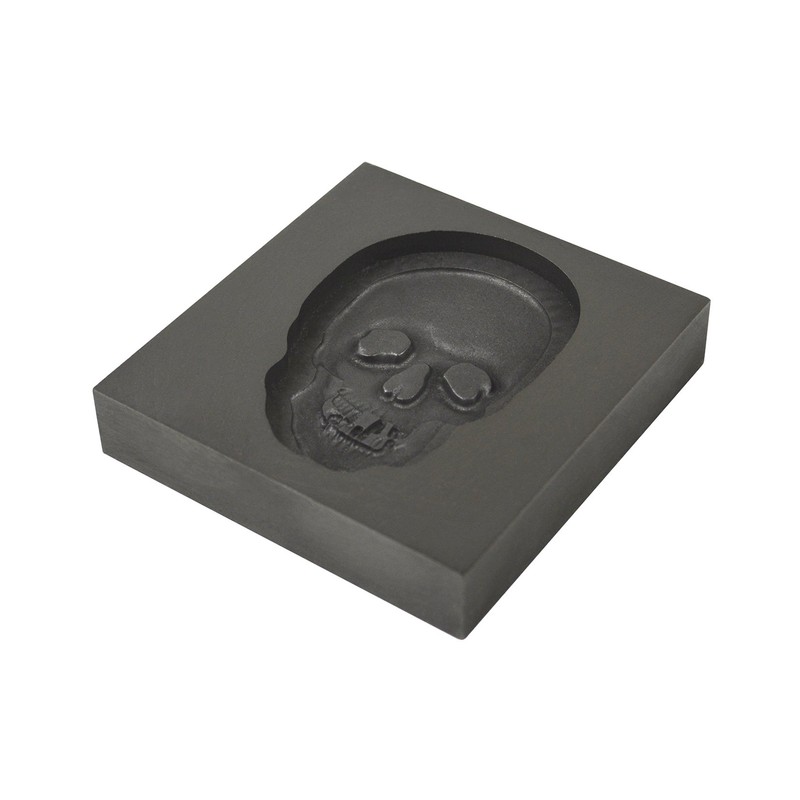 Small - Skull 3D Graphite Ingot Mold for Precious Metal