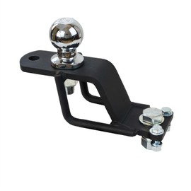 REDTEE 3-Way ATV/UTV Hitch Adapter with 2-Inch Ball, 3500 lbs Capacity - 3-Inch Rise Lawn Mower Hitch, 3-in-1 Mounting Options, No Swivel, Heavy Duty