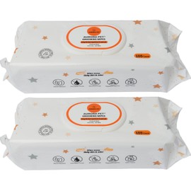 Aurora Pet Wipes – 100% Natural, Plant-Based Hypoallergenic Grooming Wipes for Dogs & Cats – Extra-Durable, Large & Thick for Effortless Cleaning (Unscented, 200 Count)