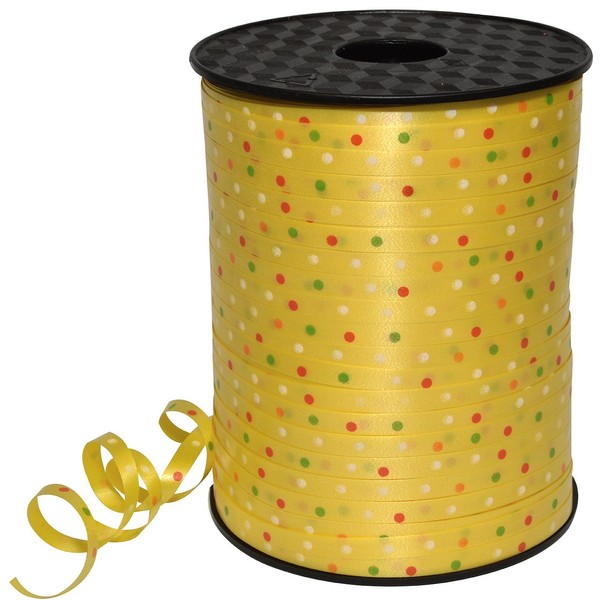 Morex Ribbon, Polypropylene, 3/16 inch by 500 Yards, Yellow, Item 32705/500-605 Confetti Curling Ribbon, 3/16" X 500 yd
