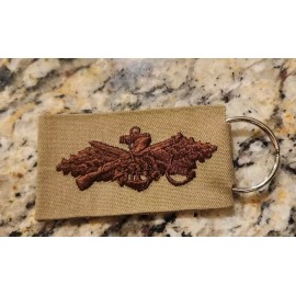 U.S. Navy Seabee Combat Warfare Pin Key Chain/ Bag Tag (1)