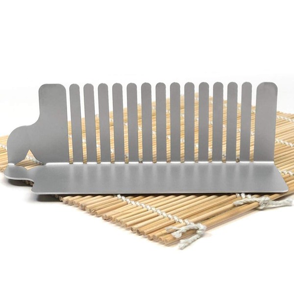 Raw Rutes - Samurai Tofu Slicer Guide for Cutting Tofu into Perfect Cubes or Slices - Made in The USA from Stainless Steel! Specialty Frosted Finish - Dishwasher Safe!