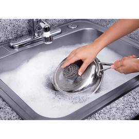 Fuller Brush Stainless Steel Scrubbing Sponges – 3-Pack (3 Sets of 3 = 9 Pieces) – Heavy Duty Kitchen Scour Sponges for Dishes, Pots & Pans