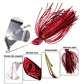 Dorada Fishing Lures Buzzbait Spinnerbait Topwater Lure for Bass Pike Fishing 4PCS/Package Features
