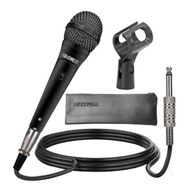 5 CORE Professional Dynamic Vocal Microphone Neodymium Cardioid Unidirectional Handheld Mic for Speakers, Karaoke W/Steel Mesh Grille, Metal Body ON/Off Switch w/16ft Detachable Cable+ Clip+ Bag