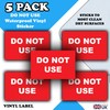 5 Pack - Do Not Use Stickers - Electrical Safety