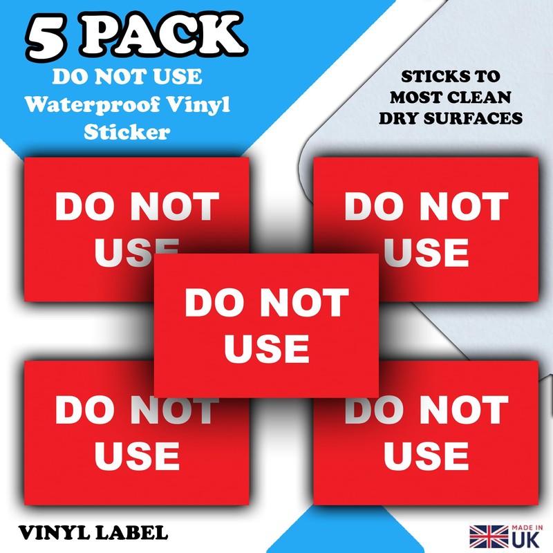 5 Pack - Do Not Use Stickers - Electrical Safety