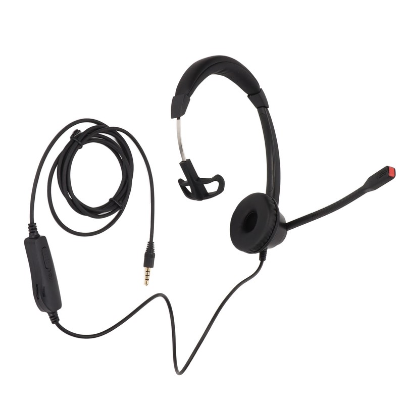 Telephone Headset Clear Comfortable Plug and Play Monaural Traffic Headset