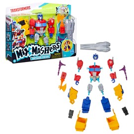 Transformers MixMashers Optimus Prime Custom Mix-and-Match Deluxe Action Figure & Accessories, 5-Inch (12 cm) Robot Toys for Kids, Ages 4+