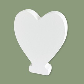 4 Inch Marquee Letters, Unfinished Wooden Letters for Crafts, White Wood Letters for Home Wedding Birthday Wall Decor (Heart-Shaped)