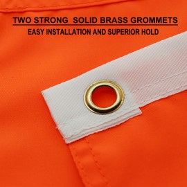 Heavy Duty Orange Safety Flag 12x18 Inch -Longest Lasting Oxford Nylon 210D | Four Rows Stitching Fly Ends | Attention Safety Flags Decoration Gift Boat UTV ATV Car Bike Yacht Warning Banner